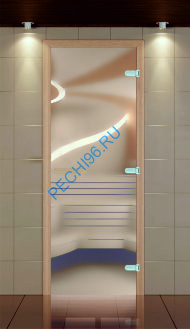 Дверь стеклянная ALDO NEW «сатин» 890*2090 мм коробка бук