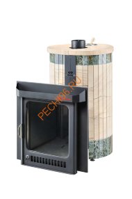 Печь банная Ферингер Макси ПФ Окаменевшее дерево перенесённый рисунок+Жадеит Печь банная Ферингер Макси ПФ Окаменевшее дерево перенесённый рисунок+Жадеит