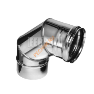 Отвод 90° Феррум, нержавейка AISI 430-0,8 мм, d 200 мм