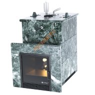 Печь банная ИзиСтим Анапа в полноценном кожухе из змеевика