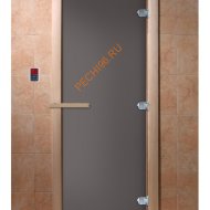 Дверь стеклянная DoorWood графит матовый, 1900х700 мм