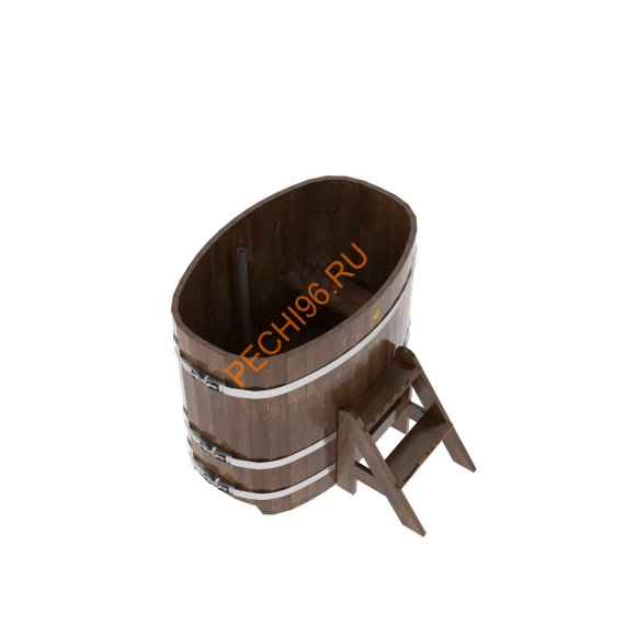 Купель для бани BentWood овальная из сращённой морёной лиственницы, 0,76х1,16 м