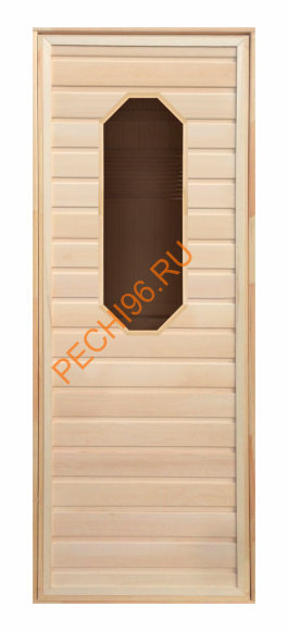 Дверь «Липа» восьмиугольное стекло коробка 1900х700 мм, осина Дверь «Липа» восьмиугольное стекло коробка 1900х700 мм, осина