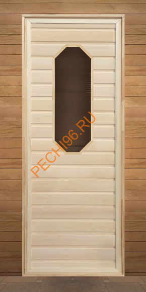 Дверь «Липа» восьмиугольное стекло коробка 1900х700 мм, осина Дверь «Липа» восьмиугольное стекло коробка 1900х700 мм, осина