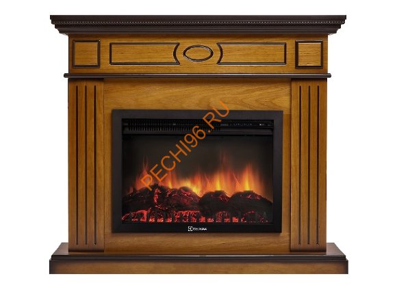 Электрокамин Electrolux EFP/P-3020LS с порталом Firelight Bianco 30, орех