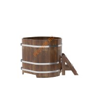 Купель для бани BentWood угловая из сращённой морёной лиственницы, 1,03х1,03 м