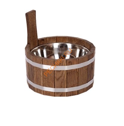 Шайка 3л Дуб нержавеющая вставка