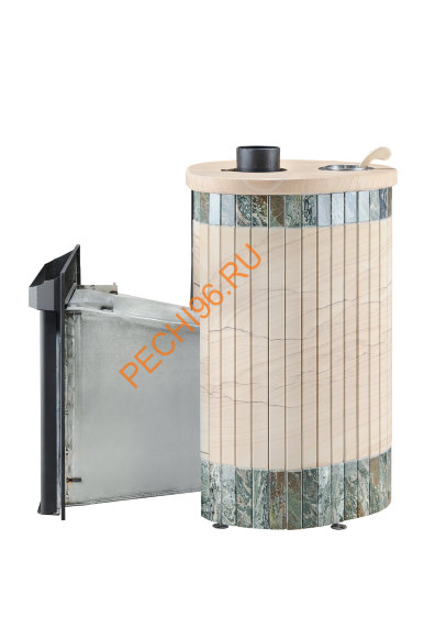 Печь банная Ферингер Оптима ПФ Окаменевшее дерево перенесённый рисунок+Жадеит