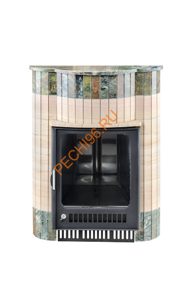 Печь банная Ферингер Оптима ПФ Окаменевшее дерево перенесённый рисунок+Жадеит