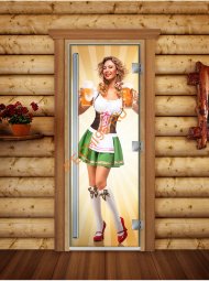 Дверь стеклянная DoorWood «Престиж», 800х2000мм, с фотопечатью «Магдалена» Дверь стеклянная DoorWood «Престиж», 800х2000мм, с фотопечатью «Магдалена»