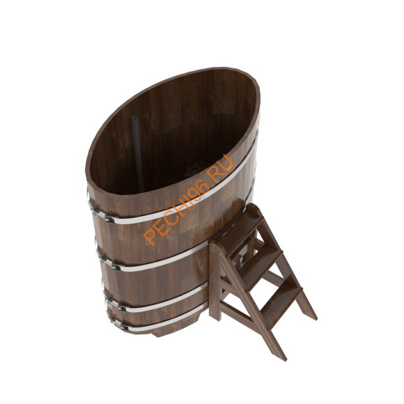 Купель для бани BentWood овальная из сращённой морёной лиственницы, 0,80х1,42 м Купель для бани BentWood овальная из сращённой морёной лиственницы, 0,80х1,42 м