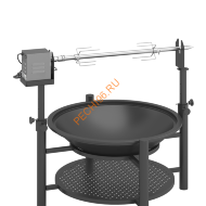 Чугунная Костровая чаша Везувий Fantastic D 700 Люкс + Электровертел