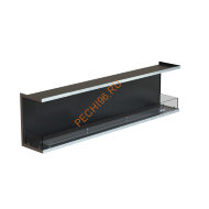 Биокамин фронтальный 1900х500х300 мм, стекло тонированное, рамка нержавейка