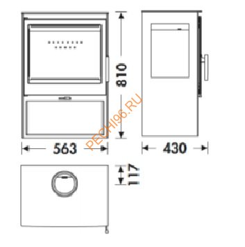 Печь-камин Panadero Onix 3V Печь-камин Panadero Onix 3V