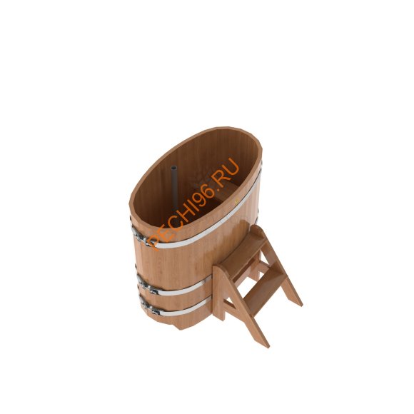 Купель для бани BentWood овальная из дуба Премиум, 0,59х1,06 м