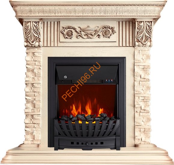 Электрокамин Royal Flame Luxemburg слоновая кость с очагом Aspen Электрокамин Royal Flame Luxemburg слоновая кость с очагом Aspen