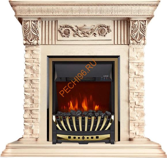 Электрокамин Royal Flame Luxemburg слоновая кость с очагом Aspen Электрокамин Royal Flame Luxemburg слоновая кость с очагом Aspen