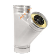 Сэндвич-тройник 45° ТиС Промо, нержавейка AISI 316-0,8 мм/304-0,5 мм, D250/350 мм