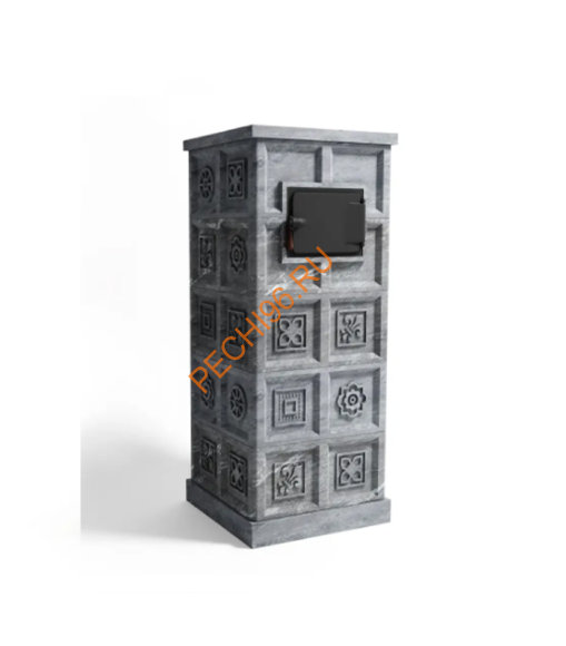 Печь банная KLOVER RT-50RV Талькомагнезит Изразцы с прямыми углами