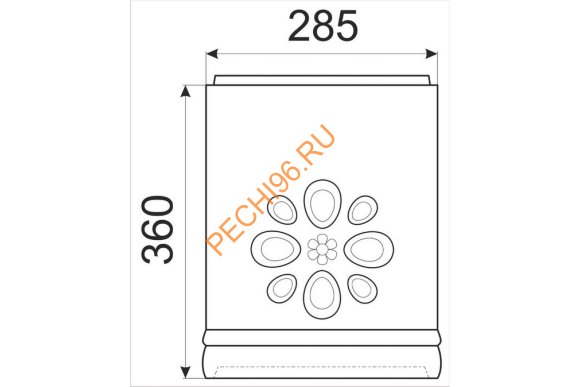 Облицовка дымохода КимрПечь отверстия, D200