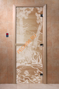 Дверь стеклянная DoorWood «Мишки в лесу прозрачная», 1900х800 мм Дверь стеклянная DoorWood «Мишки в лесу прозрачная», 1900х800 мм
