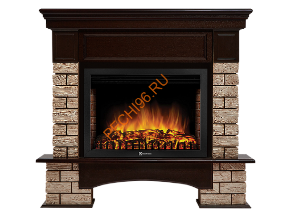 Электрокамин Electrolux Sphere Plus EFP/P-2720RLS с порталом Firelight Forte Wood 25, камень коричневый