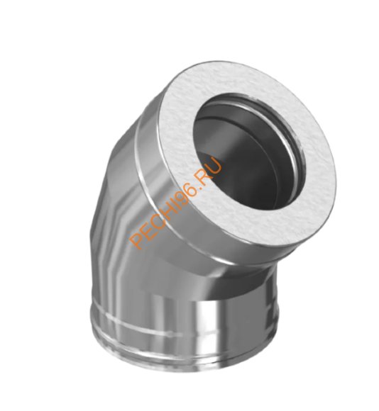 Сэндвич колено 45° Титан KraftBerg, d 80/160 321/430-0,5/0,5мм Сэндвич колено 45° Титан KraftBerg, d 80/160 321/430-0,5/0,5мм