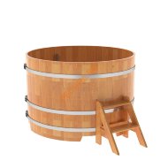 Купель для бани BentWood круглая из сращённой лиственницы, D1,5 м Купель для бани BentWood круглая из сращённой лиственницы, D1,5 м