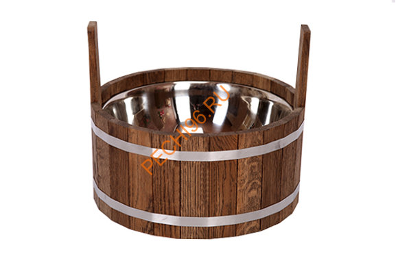 Шайка 5л Дуб нержавеющая вставка Шайка 5л Дуб нержавеющая вставка