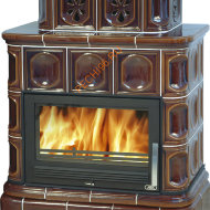 Печь-камин ABX Karelie кафельный цоколь стальная вставка 17кВт (ТО 10кВт)