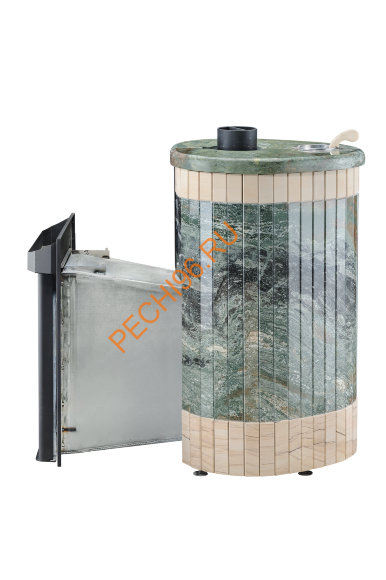 Печь банная Ферингер Оптима ПФ Жадеит перенесённый рисунок+Окаменевшее дерево