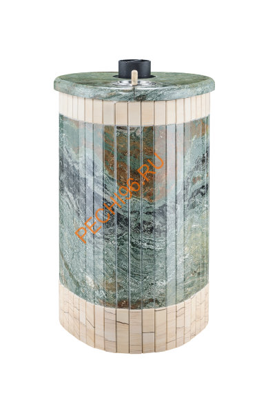 Печь банная Ферингер Оптима ПФ Жадеит перенесённый рисунок+Окаменевшее дерево