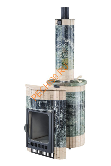 Печь банная Ферингер Оптима ПФ Жадеит перенесённый рисунок+Окаменевшее дерево