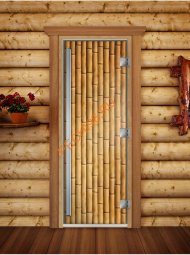 Дверь стеклянная DoorWood «Престиж», 800х2000мм, с фотопечатью «Бамбук» Дверь стеклянная DoorWood «Престиж», 800х2000мм, с фотопечатью «Бамбук»