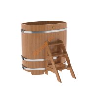 Купель для бани BentWood овальная из дуба Премиум, 0,76х1,16 м