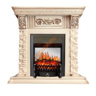 Электрокамин Royal Flame Luxemburg слоновая кость с очагом Fobos FX M Электрокамин Royal Flame Luxemburg слоновая кость с очагом Fobos FX M