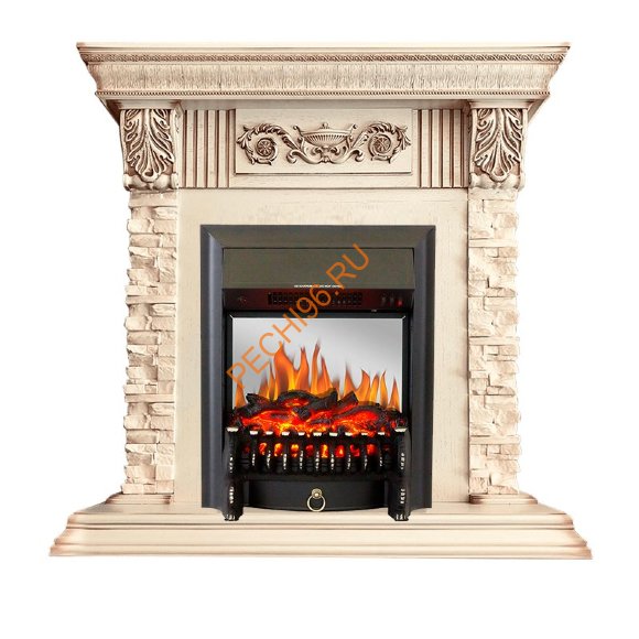Электрокамин Royal Flame Luxemburg слоновая кость с очагом Fobos FX M Электрокамин Royal Flame Luxemburg слоновая кость с очагом Fobos FX M