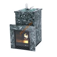 Печь банная ИзиСтим Сочи в кожухе из пироксенита с открытым верхом