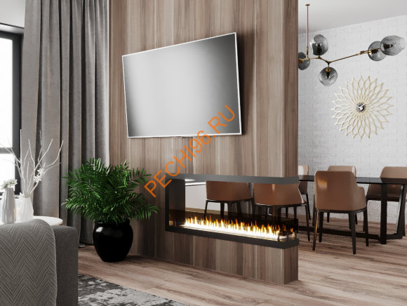 Биокамин Русский огонь Честер Торцевой 1200 встраиваемый Биокамин Русский огонь Честер Торцевой 1200 встраиваемый