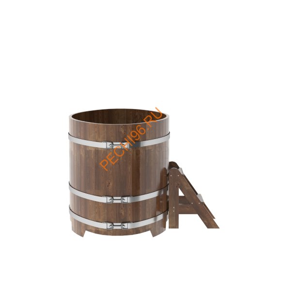 Купель для бани BentWood овальная из сращённой морёной лиственницы, 0,92х1,66 м