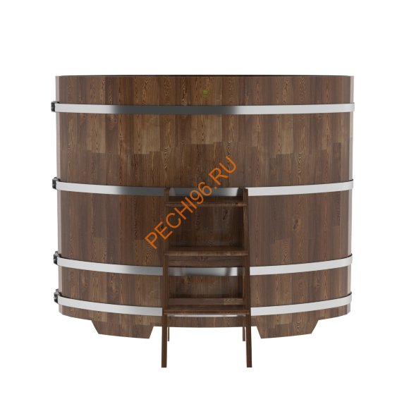 Купель для бани BentWood овальная из сращённой морёной лиственницы, 0,92х1,66 м