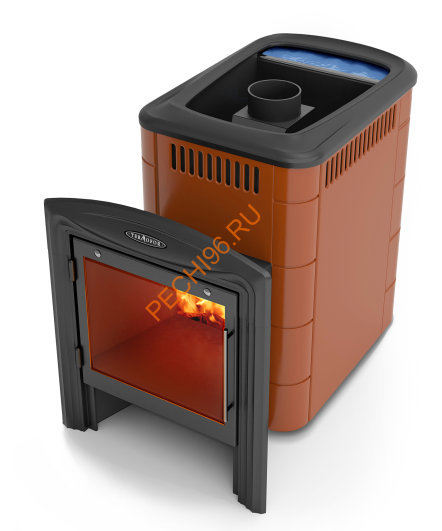 Печь банная Компакт 2013 Carbon ВИТРА Б терракота