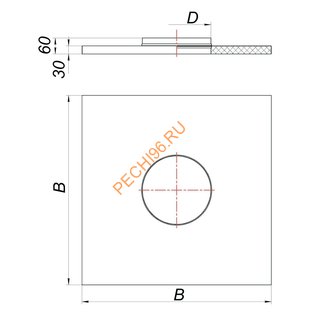Фланец ВУЛКАН VBR D115 мм, наклонный 0°-20°, черный