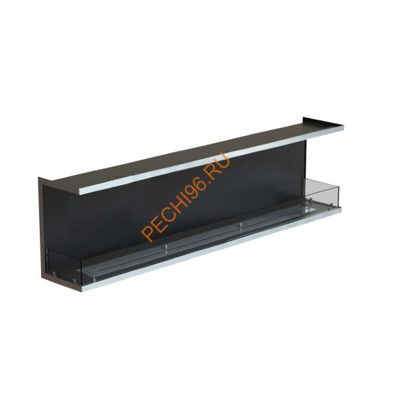 Биокамин фронтальный 2000х500х300 мм, стекло тонированное, рамка нержавейка Биокамин фронтальный 2000х500х300 мм, стекло тонированное, рамка нержавейка