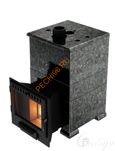 Печь банная Сибирь Дубрава-20 в облицовке классика/пироксенит