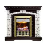 Электрокамин Dimplex Glasgow с очагом Danville Antique Brass FB2 венге Электрокамин Dimplex Glasgow с очагом Danville Antique Brass FB2 венге