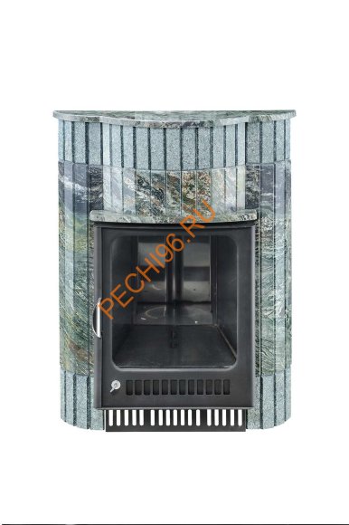 Портал для банной печи Ферингер Малютка ПФ Жадеит перенесённый рисунок+бучардированный жадеит