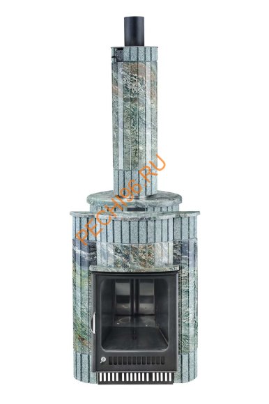 Портал для банной печи Ферингер Малютка ПФ Жадеит перенесённый рисунок+бучардированный жадеит