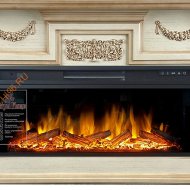 Электрокамин Royal Flame London слоновая кость с патиной с очагом Vision 42 LOG LED