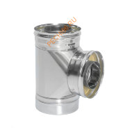 Сэндвич-тройник 87° ТиС Промо, нержавейка AISI 316-0,8 мм/304-0,5 мм, D150/250 мм